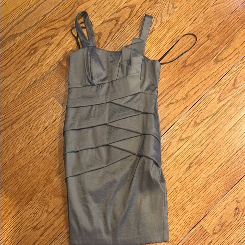Elegant Gray Sleeveless Dress